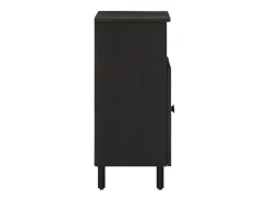 Aparador madera maciza de mango negro 60x33x75 cm