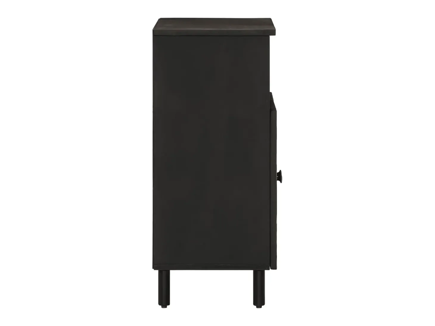 Aparador madera maciza de mango negro 60x33x75 cm