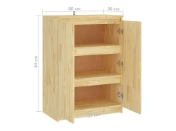 Aparador madera maciza de pino 60x36x84 cm
