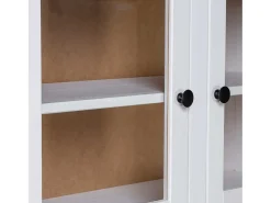 Aparador madera maciza pino estilo Panamá blanco 93x40,5x180 cm