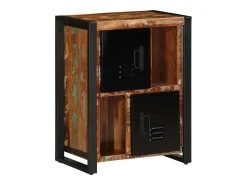 Aparador madera maciza reciclada multicolor 55x35x70 cm