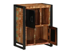 Aparador madera maciza reciclada multicolor 55x35x70 cm