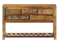 Aparador madera maciza reciclada 120x30x75 cm ES24895