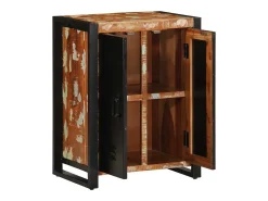 Aparador madera maciza reciclada multicolor 55x35x70 cm