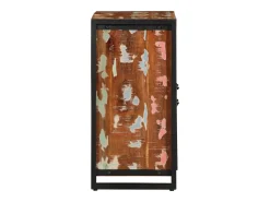 Aparador madera maciza reciclada multicolor 55x35x70 cm