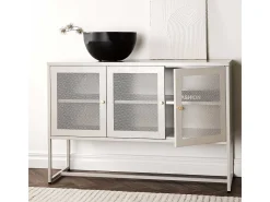 Aparador Malla 3 puertas beige.