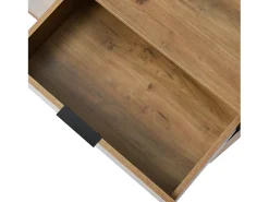 Aparador marrón - Aparador con 6 cajones y patas - roble oscuro - para dormitorio y salón