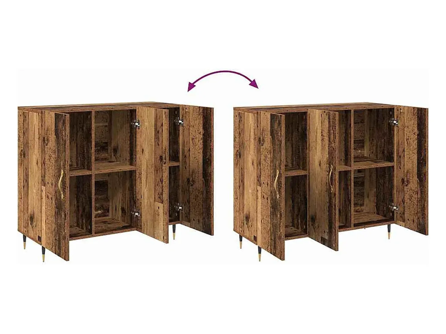 Aparador Marrón 90 x 34 x 80 cm Madera de Ingeniería