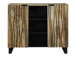 Aparador Marrón 90 x 33 x 75 cm madera maciza de mango