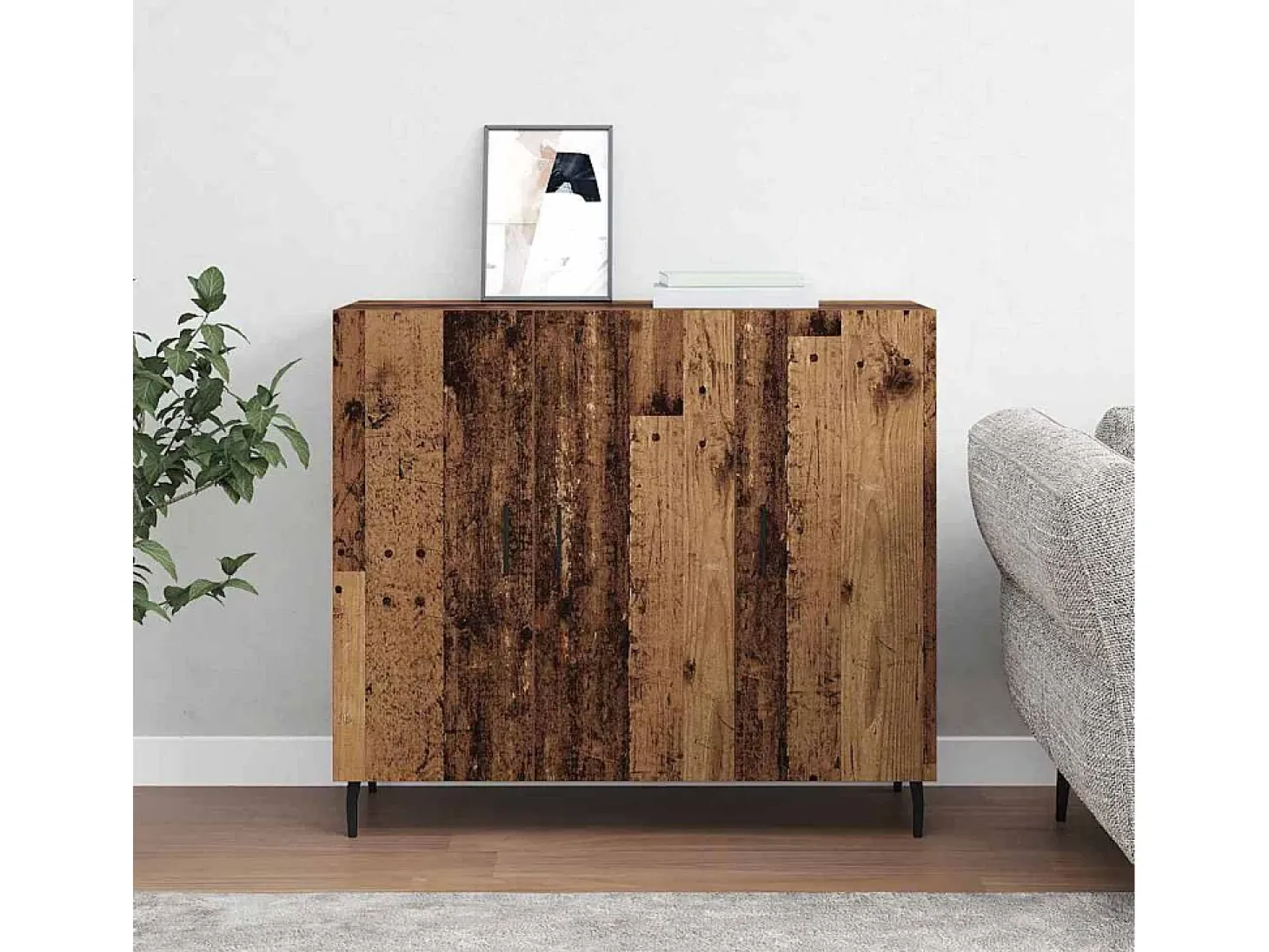 Aparador Marrón 90 x 34 x 80 cm Madera de Ingeniería