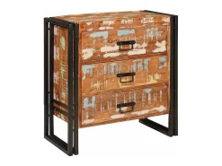 Aparador marrón 66 x 33 x 70 cm madera maciza recuperada