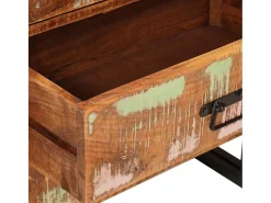 Aparador marrón 66 x 33 x 70 cm madera maciza recuperada