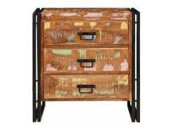 Aparador marrón 66 x 33 x 70 cm madera maciza recuperada