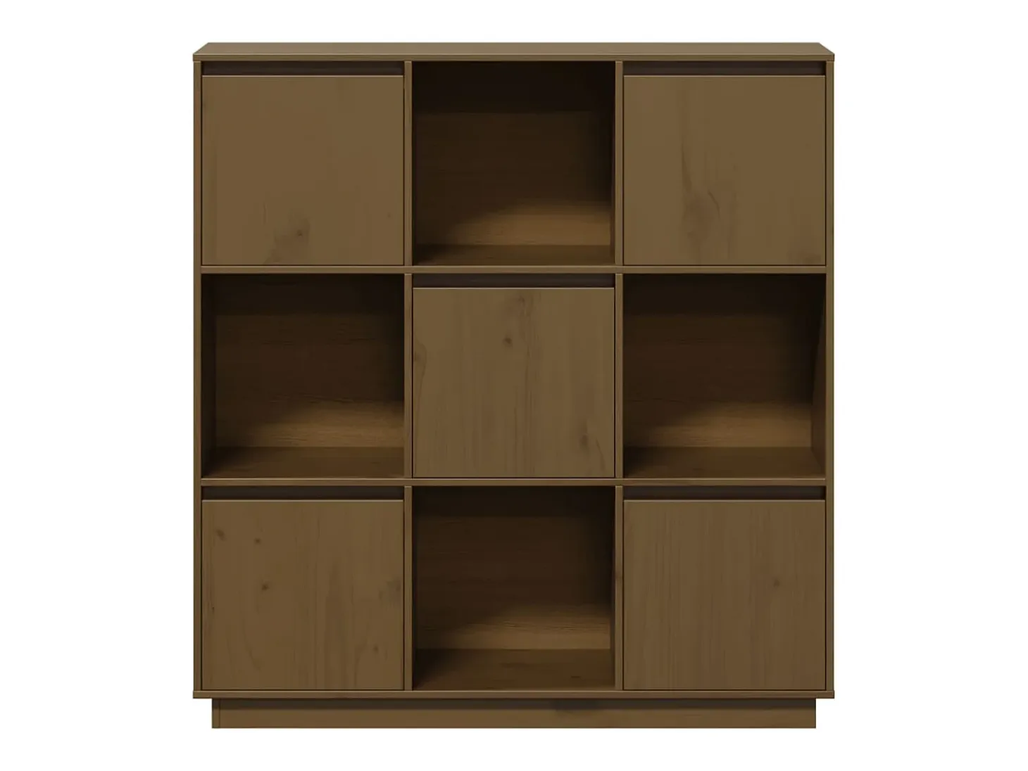 Aparador marrón miel 110,5x35x117 cm Madera maciza de pino