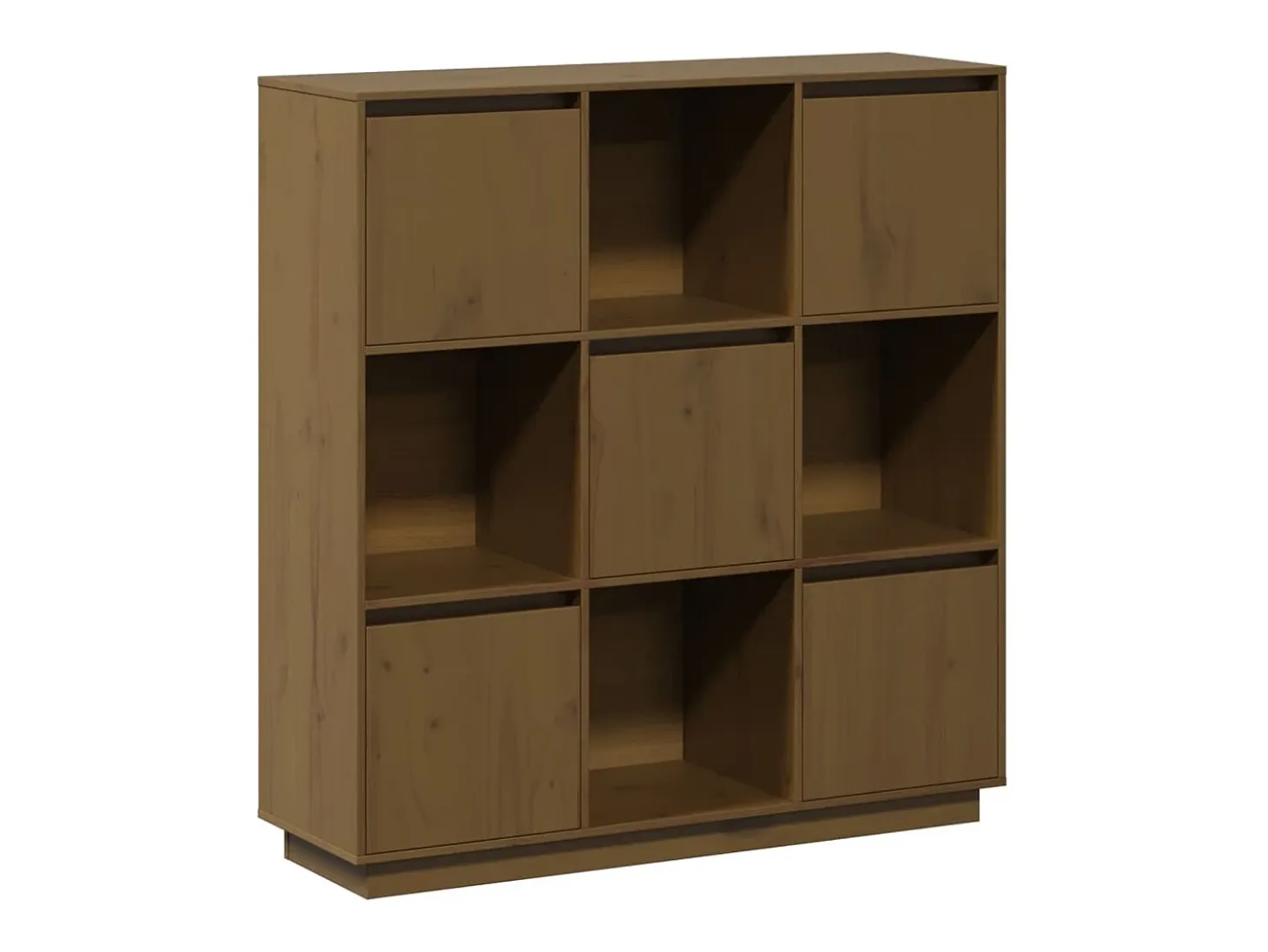 Aparador marrón miel 110,5x35x117 cm Madera maciza de pino