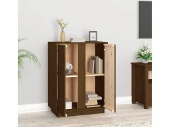 Aparador Marrón Miel 60x35x80 cm Madera Maciza de Pino