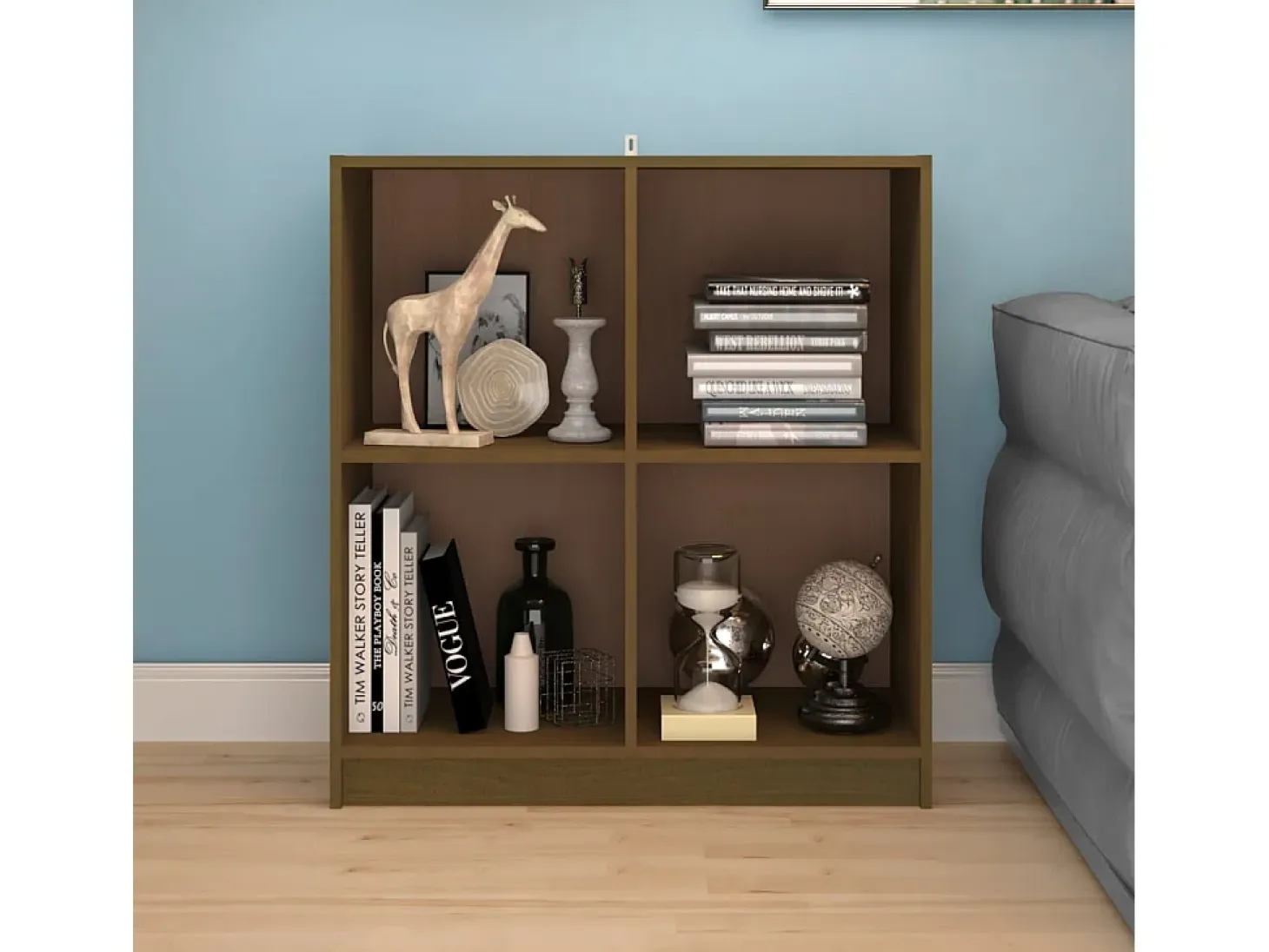 Aparador Marrón Miel 70x33x76 cm Madera Maciza de Pino