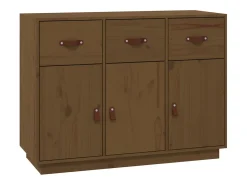 Aparador Marrón Miel 100x40x75 cm Madera Maciza de Pino