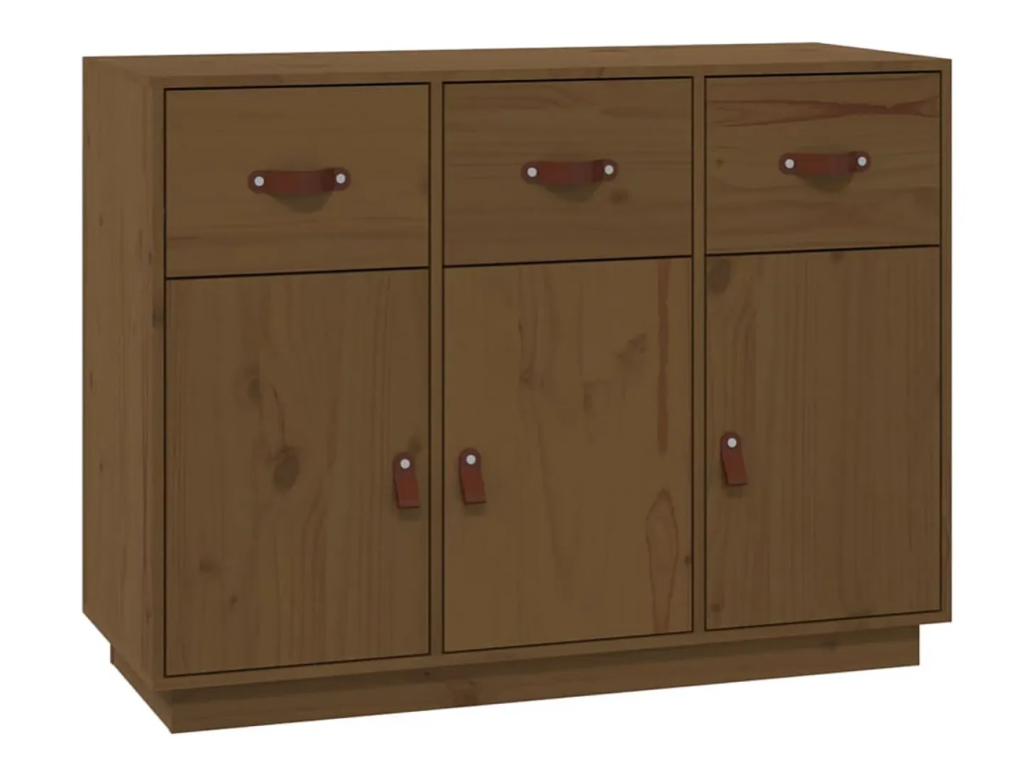 Aparador Marrón Miel 100x40x75 cm Madera Maciza de Pino