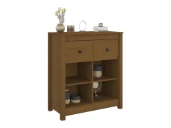 Aparador Marrón Miel 70x35x80 cm Madera Maciza de Pino