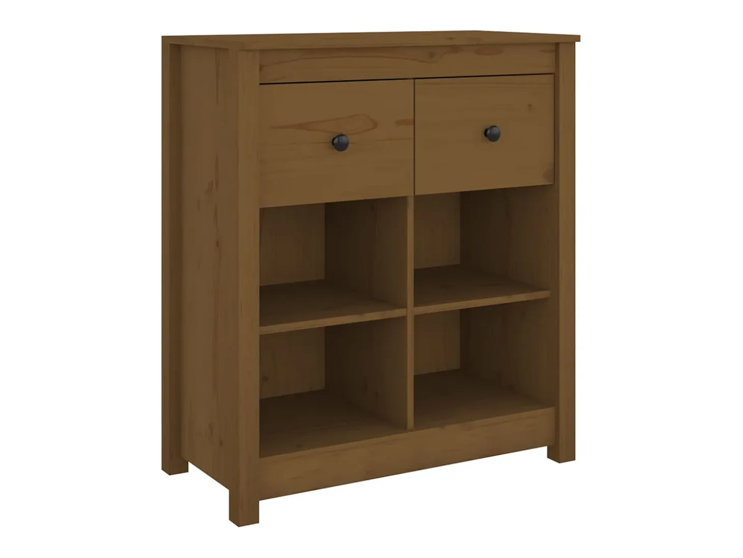 Aparador Marrón Miel 70x35x80 cm Madera Maciza de Pino