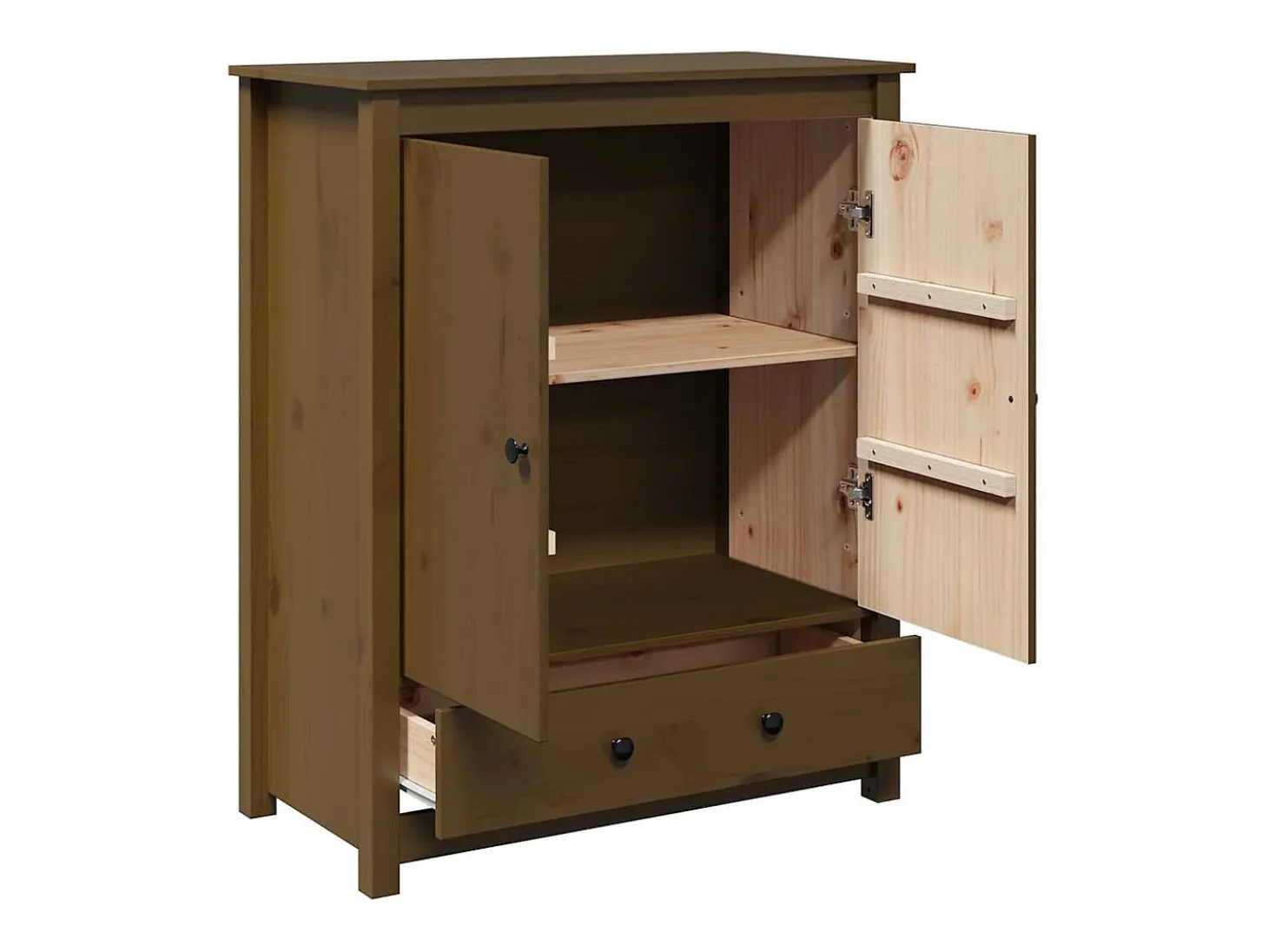 Aparador Marrón Miel 83x41,5x100 cm Madera Maciza de Pino
