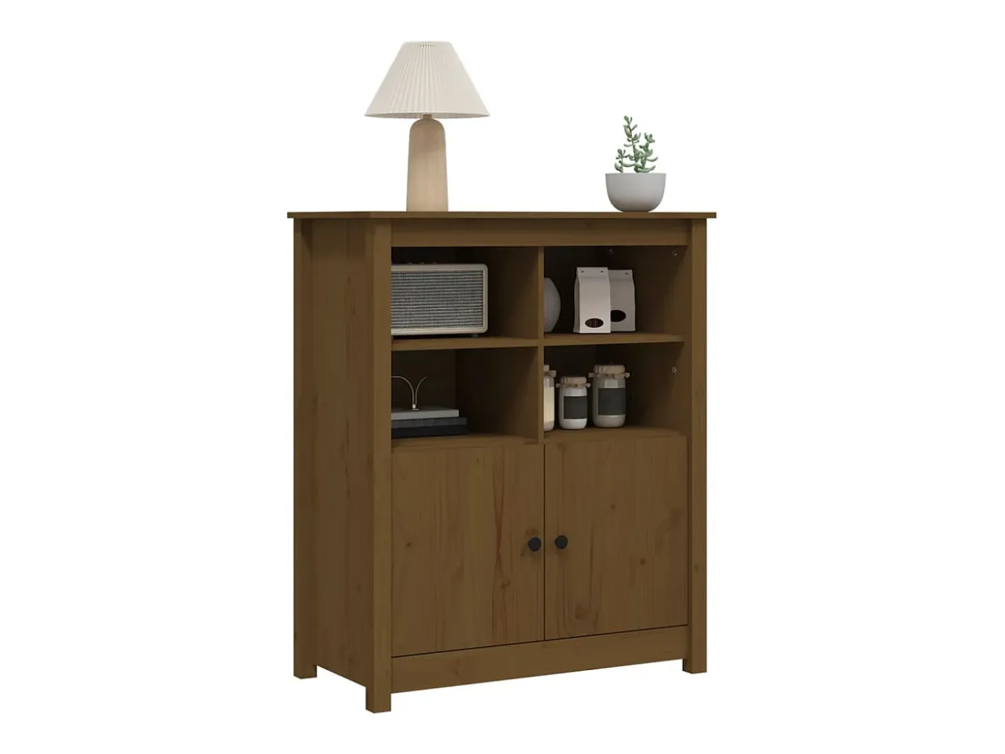 Aparador Marrón Miel 83x41,5x100 cm Madera Maciza de Pino