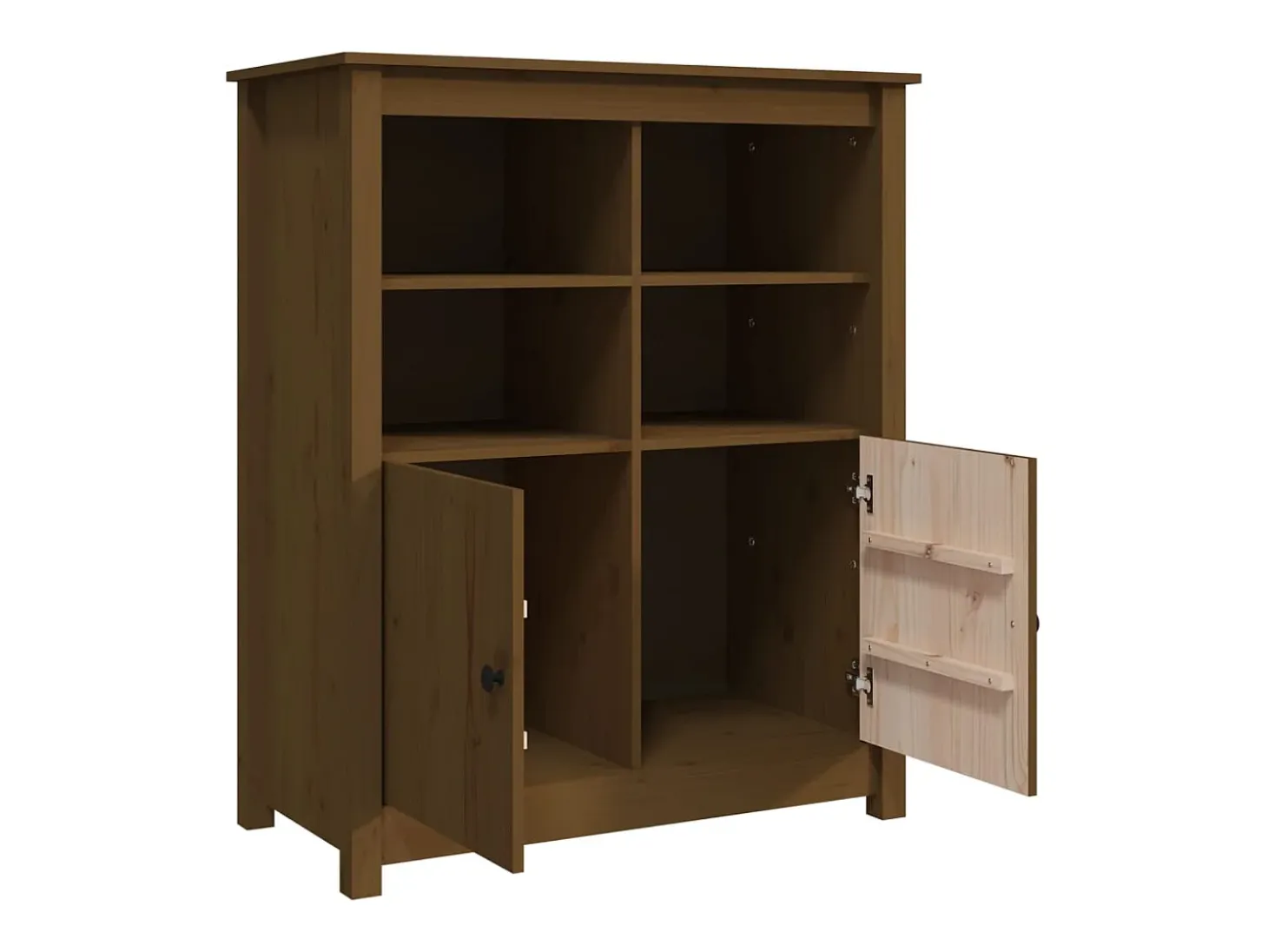 Aparador Marrón Miel 83x41,5x100 cm Madera Maciza de Pino