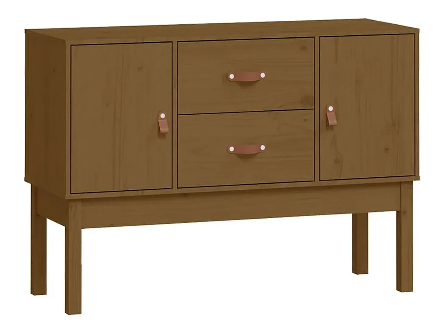 Aparador Marrón miel 110x40x78 cm Madera maciza de pino