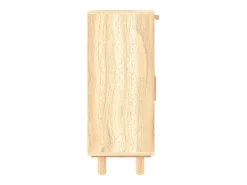 Aparador Marrón 60x30x75 cm Madera maciza de pino y ratán natural