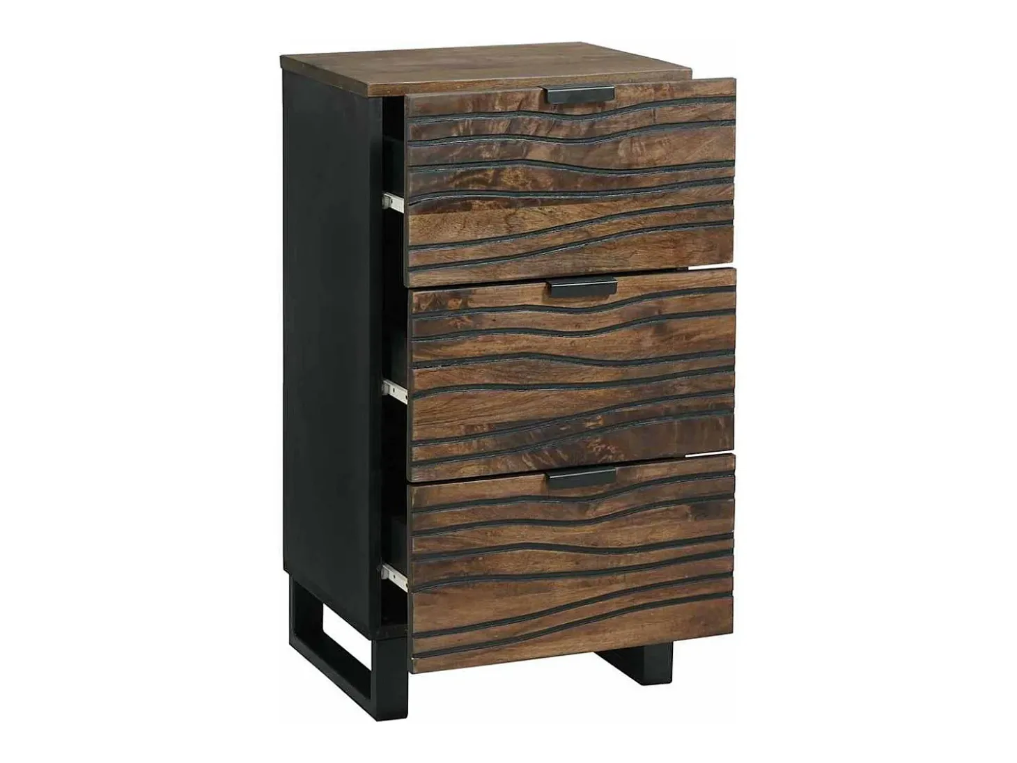 Aparador marrón 40x33x75 cm madera maciza de mango