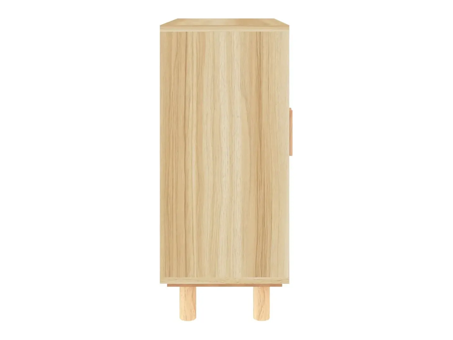Aparador Marrón 60x30x70 cm Madera maciza de pino y ratán natural
