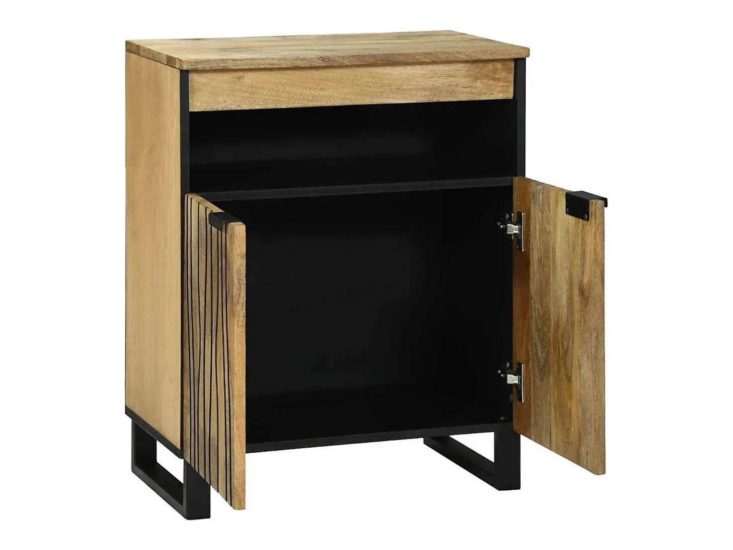 Aparador marrón 60x33x75 cm madera maciza de mango