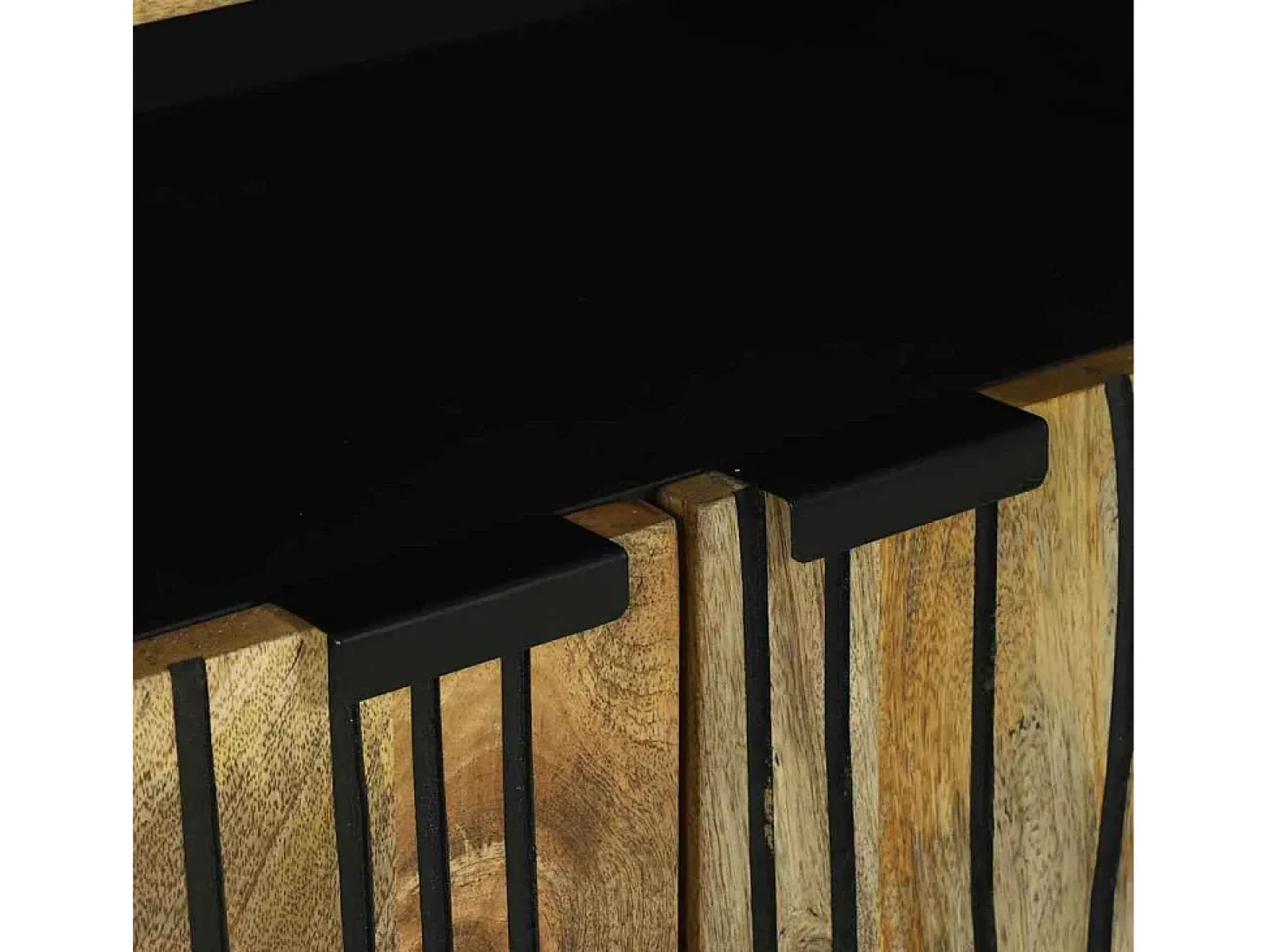 Aparador marrón 60x33x75 cm madera maciza de mango