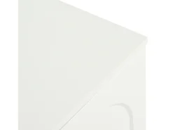 Aparador minimalista moderno con 4 puertas curvas, MDF, blanco (145x80x40 cm)