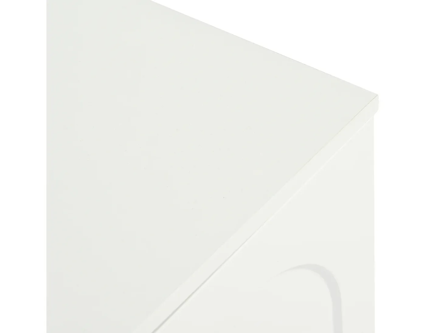 Aparador minimalista moderno con 4 puertas curvas, MDF, blanco (145x80x40 cm)