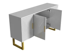 Aparador moderno - 4 puertas con estantes ajustables - Blanco