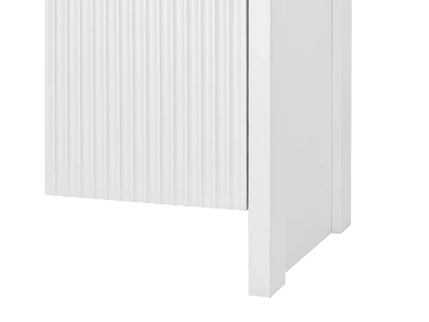 Aparador moderno - con estantes ajustables - tiradores dorados - Blanco