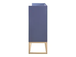 Aparador Moderno 120 x 30 x 80 cm - Aparador Estilo Minimalista con 4 Puertas para Comedor, Salón, Cocina - Azul Marino
