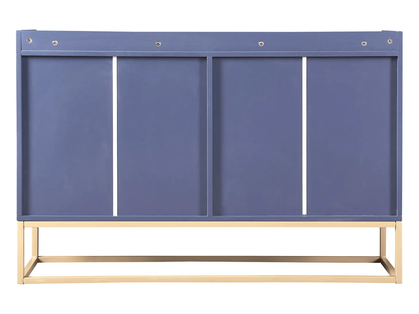 Aparador Moderno 120 x 30 x 80 cm - Aparador Estilo Minimalista con 4 Puertas para Comedor, Salón, Cocina - Azul Marino