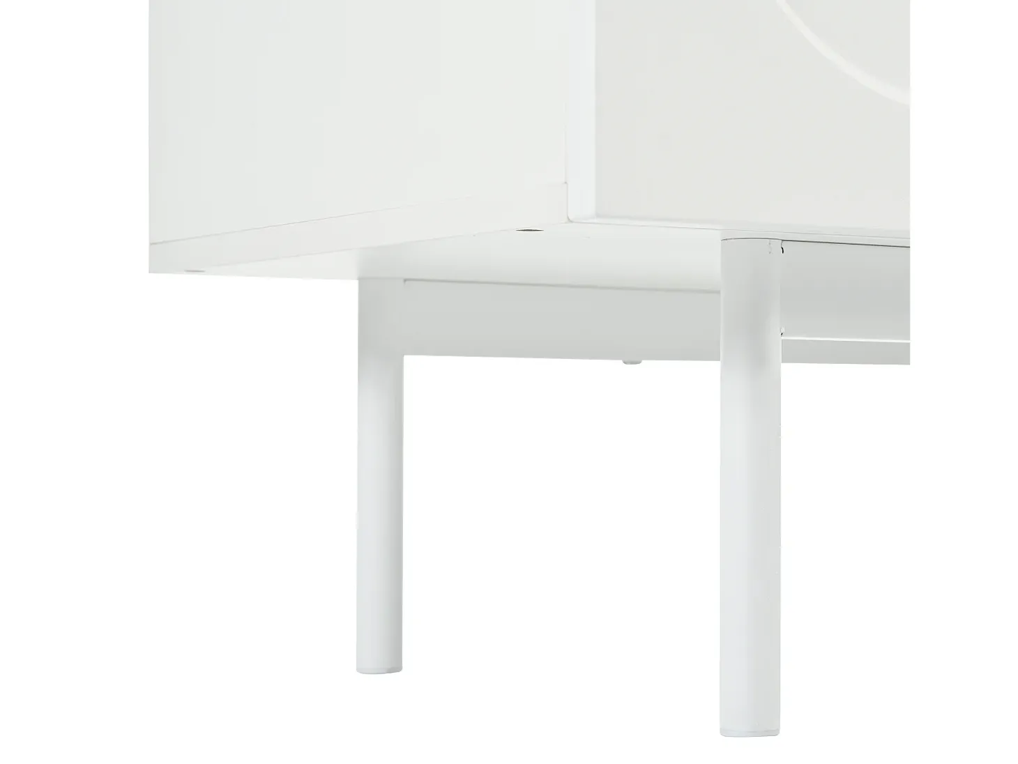 Aparador moderno con estantes ajustables - puertas con diseño de arco - MDF - Blanco