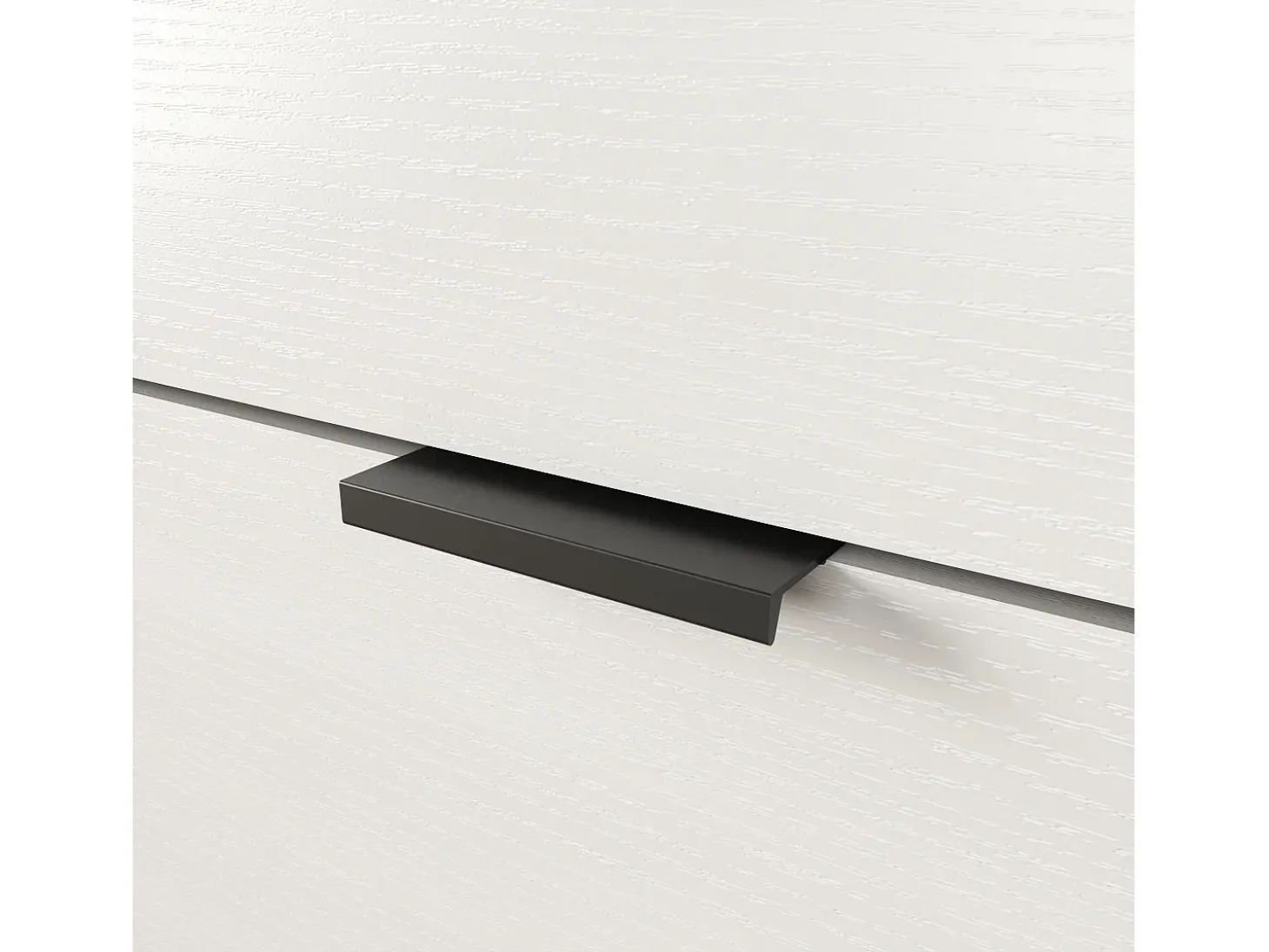 Aparador moderno con puerta de cristal templado y 3 cajones, mueble consola para entrada, aparador de cocina para pasillos, blanco (155x40x91,5 cm)