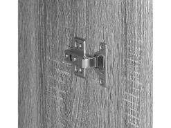 Aparador moderno rectangular mediano de MDF gris Sonoma