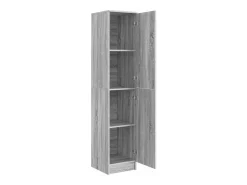 Aparador moderno rectangular mediano de MDF gris Sonoma