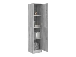 Aparador moderno rectangular mediano de MDF gris Sonoma