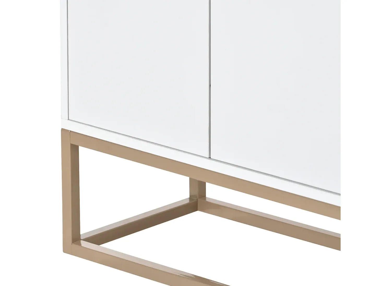Aparador moderno 120x30 cm, cómoda con puertas, mueble de almacenaje, aparador sin tiradores, color blanco