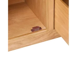 Aparador mueble buffet con 3 cajones y 2 armarios 110 cm madera maciza roble 4402244