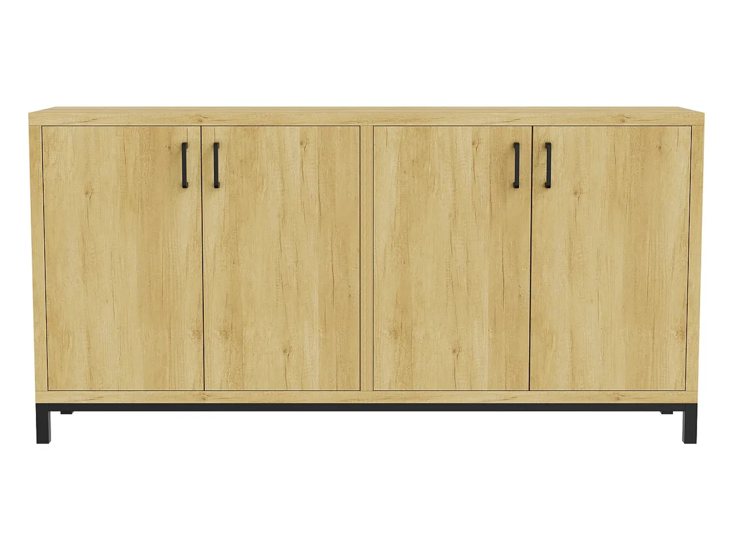 Aparador, mueble de cocina de 4 puertas, para entrada, salón, cocina, dormitorio, 160 x 35 x 80 cm