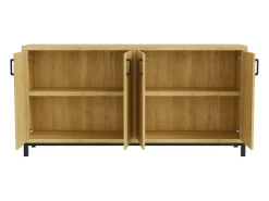 Aparador, mueble de cocina de 4 puertas, para entrada, salón, cocina, dormitorio, 160 x 35 x 80 cm