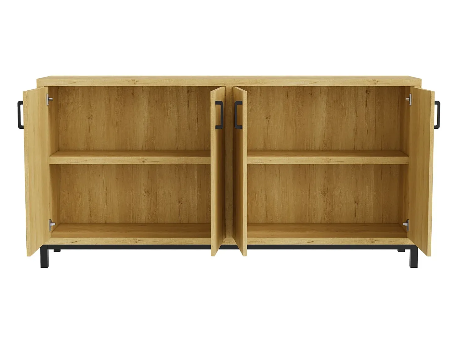 Aparador, mueble de cocina de 4 puertas, para entrada, salón, cocina, dormitorio, 160 x 35 x 80 cm